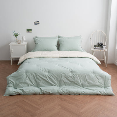 100% Cotton 60-Count Casa Mid-Season Comforter SS/Q + Pillow Cover (Colors Options)_ Korea Direct Delivery B