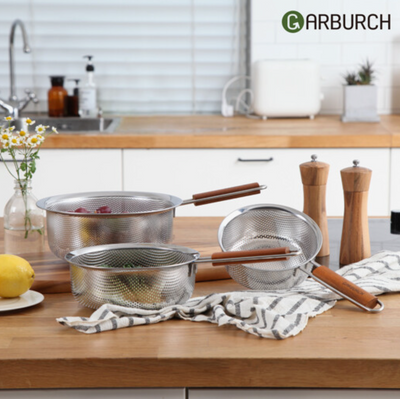 EVER STEN Coco Stainless Colander Set_ Korea Direct Delivery F