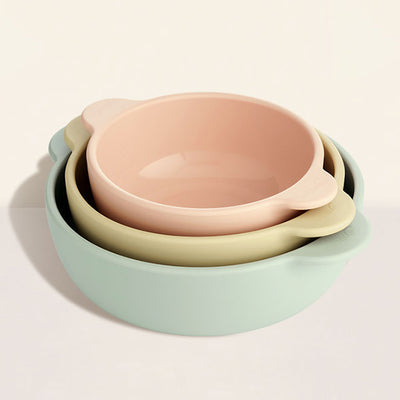 Sillymann Cream Silicone Bowl Set_Korea Direct Delivery F