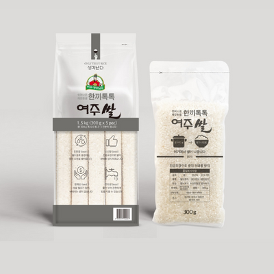 Pre-Washed Premium Yeoju Rice (300g x 5 packs)