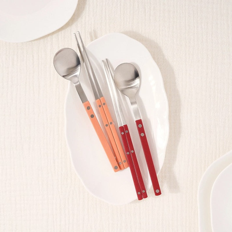 [BOGEN] 쌍띠에 샤틴 수저세트 피치 (단품)