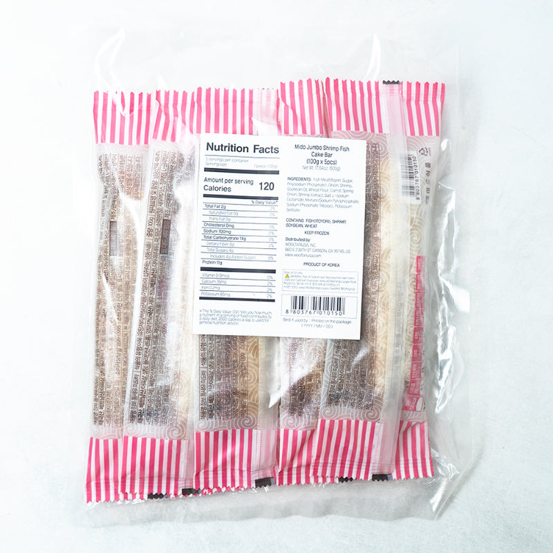 [미도어묵] 오징어야채 미도바 점보세트 (5개) + 신(辛)이내린 오징어야채바(5개) + 통으로 씹히는 통새우바 (5개)_타임딜(묶음)