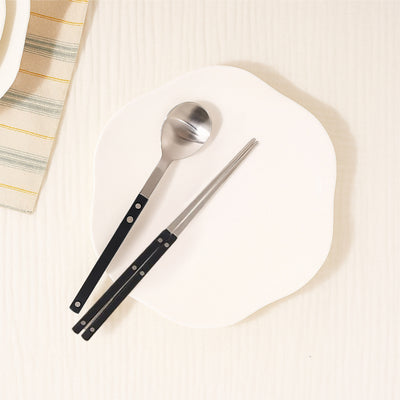 [BOGEN] 쌍띠에 샤틴 수저세트 블랙 (단품)