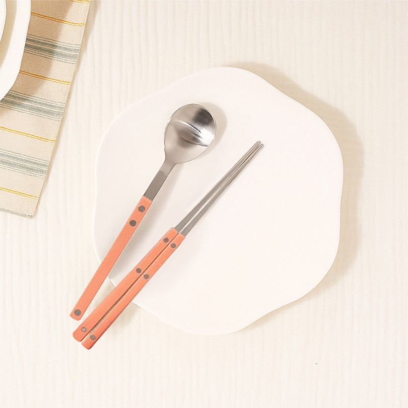 [BOGEN] 쌍띠에 샤틴 수저세트 피치 (단품)