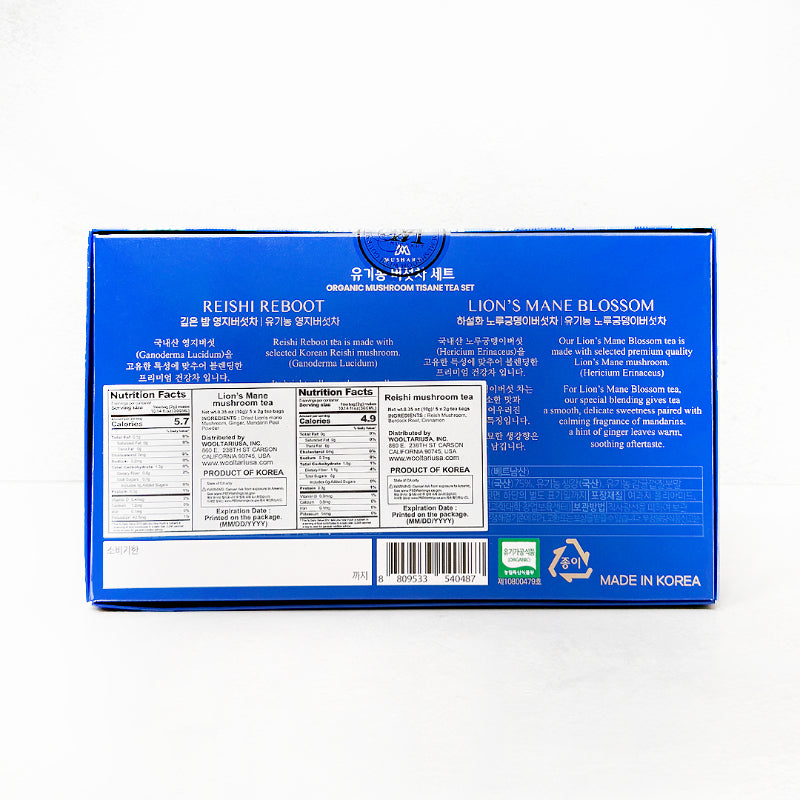 [솔룸바이오텍] 유기농 버섯차 2종 세트 (2g x 5ea x 2box) x 4박스 _무료배송(묶음)