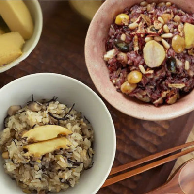 Cooked Rice with Black Beans & Nuts 120g x 3 + Cooked Multigrain Rice with Abalone 120g x 3 