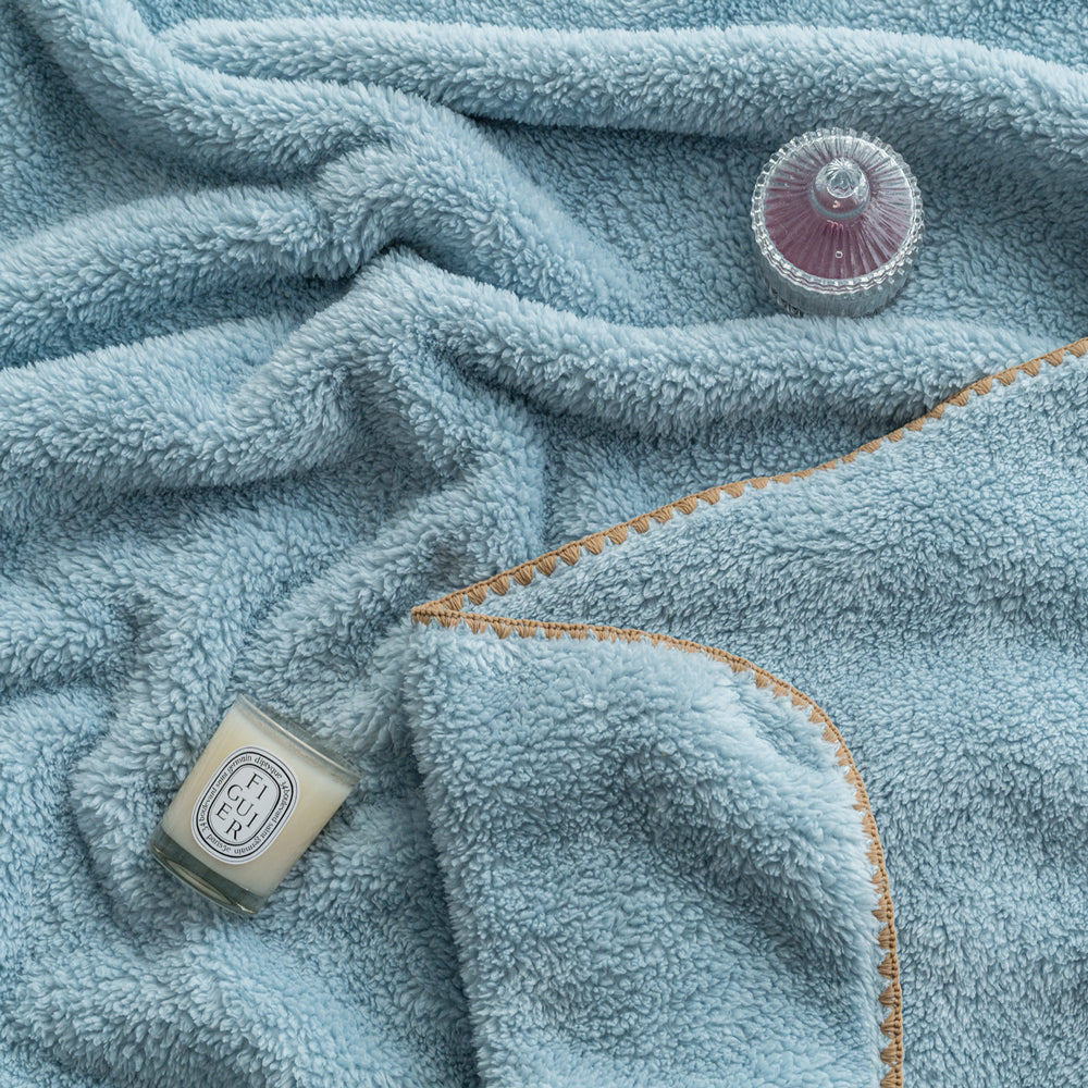 [한국직배송 F] 한길침장 극세사 담요 제나 Q (색상:아이보리/그레이/민트)