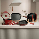 [한국직배송 B] 보오글 프리미엄 쿡웨어 14종세트 (블랙/버건디/베이지/그린)