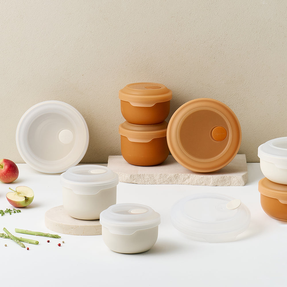 [한국직배송 C] 실리만 이지뷰 냉동밥용기&냉동국용기 240ml/350ml/500ml 8P 테라코타/오트옵션구매