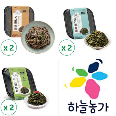 炒蕨菜 2包 + 菊花 2包 + 蓟 2包