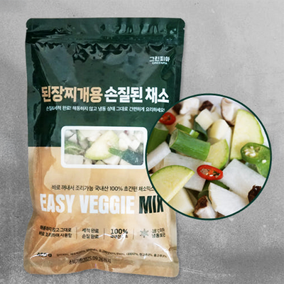 100% Korean Prepped Vegetables for Soybean Paste Stew 450g
