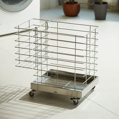 All-Stainless Steel Laundry Basket_Korea Direct Delivery B 