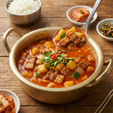 [Wooltari] Pork Belly Jjaguri Jjigae Meal Kit (Pork Belly Sliced 1lb + Sauce 300g) 