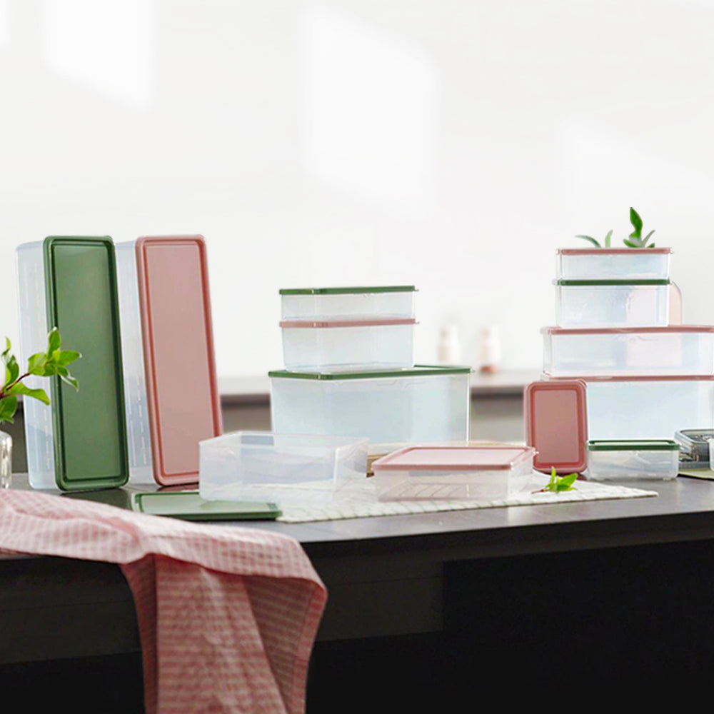 [한국직배송 B] 비트리 시즌2 모듈러 밀폐용기 30개 세트 (그린/핑크)