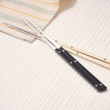 Sentier Satin Spoon + Chopstick Set (Black 4 + Vanilla 4)_Free Shipping