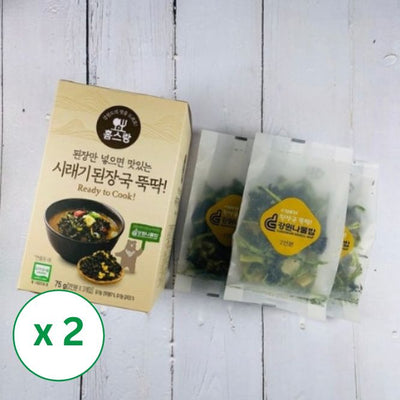 Dried Radish Leaf Soybean Paste Soup 75g (2 Servings x 3) x 2 Pack (Set)