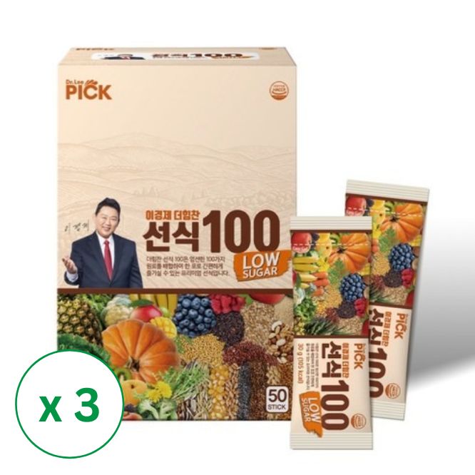 [래오이경제] 이경제 더힘찬선식100 1.5kg (30g x 50포) x 3박스_무료배송 (묶음)