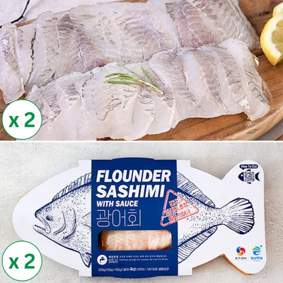 Frozen Flounder Sashimi 354g x 2packs + Frozen Rockfish 354g x 2packs_Shipping starts the 3rd week of May