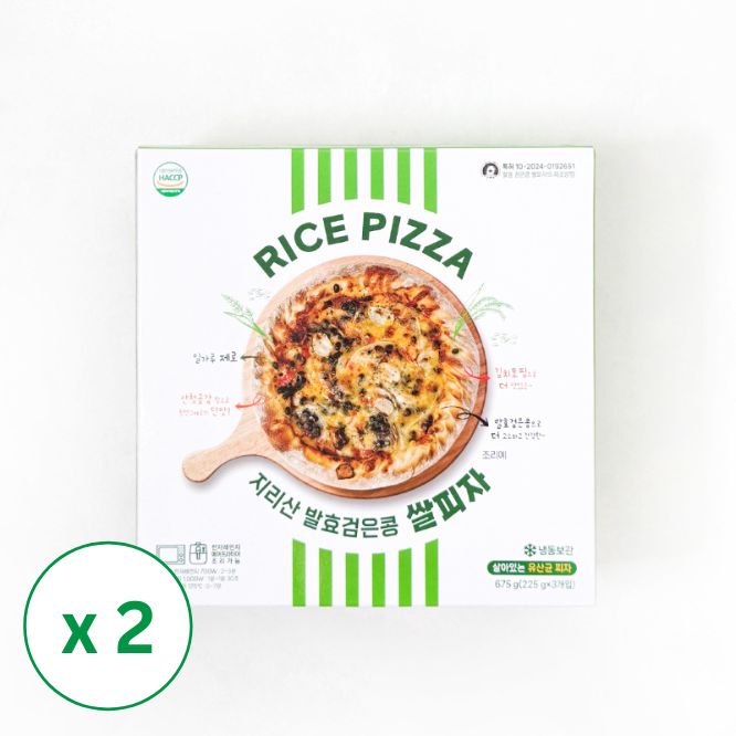 [산청기능성콩영농조합법인] 지리산 발효검은콩 쌀피자 675g (225g x 3개) x 2팩(묶음)