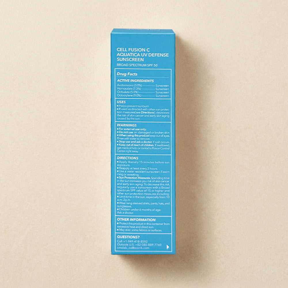 [Cell Fusion C] Aquatica UV Defense Sunscreen 50ml (SPF50+) 