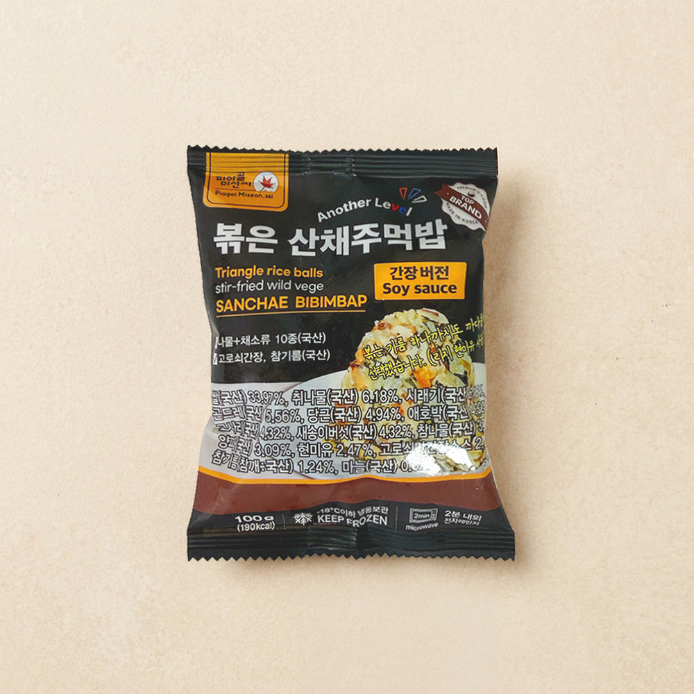 [Piagol Misun] Roasted Wild Vegetable Rice Ball (Soy Sauce Flavor) 100g x 4pk
