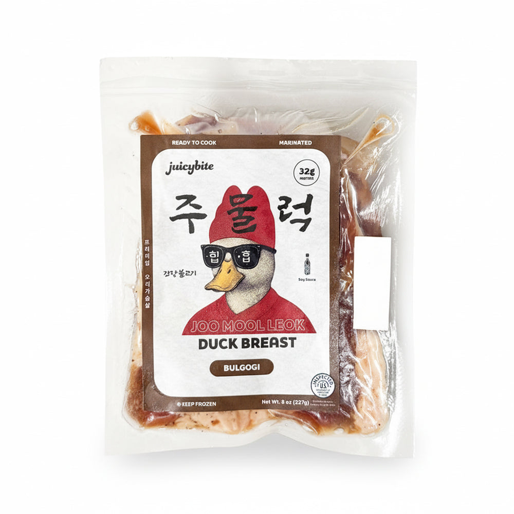 [Juicybite] 고추장 오리주물럭 8oz x 3팩 + 간장 불고기 오리주물럭 8 oz x 3팩 (묶음)