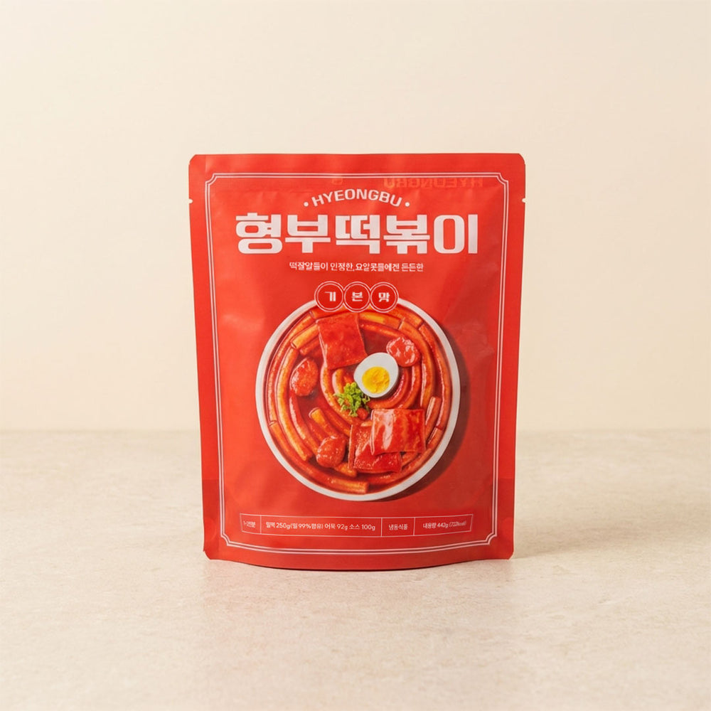 [형부떡볶이] 기본맛 밀떡 떡볶이 442g x 2팩 (묶음)