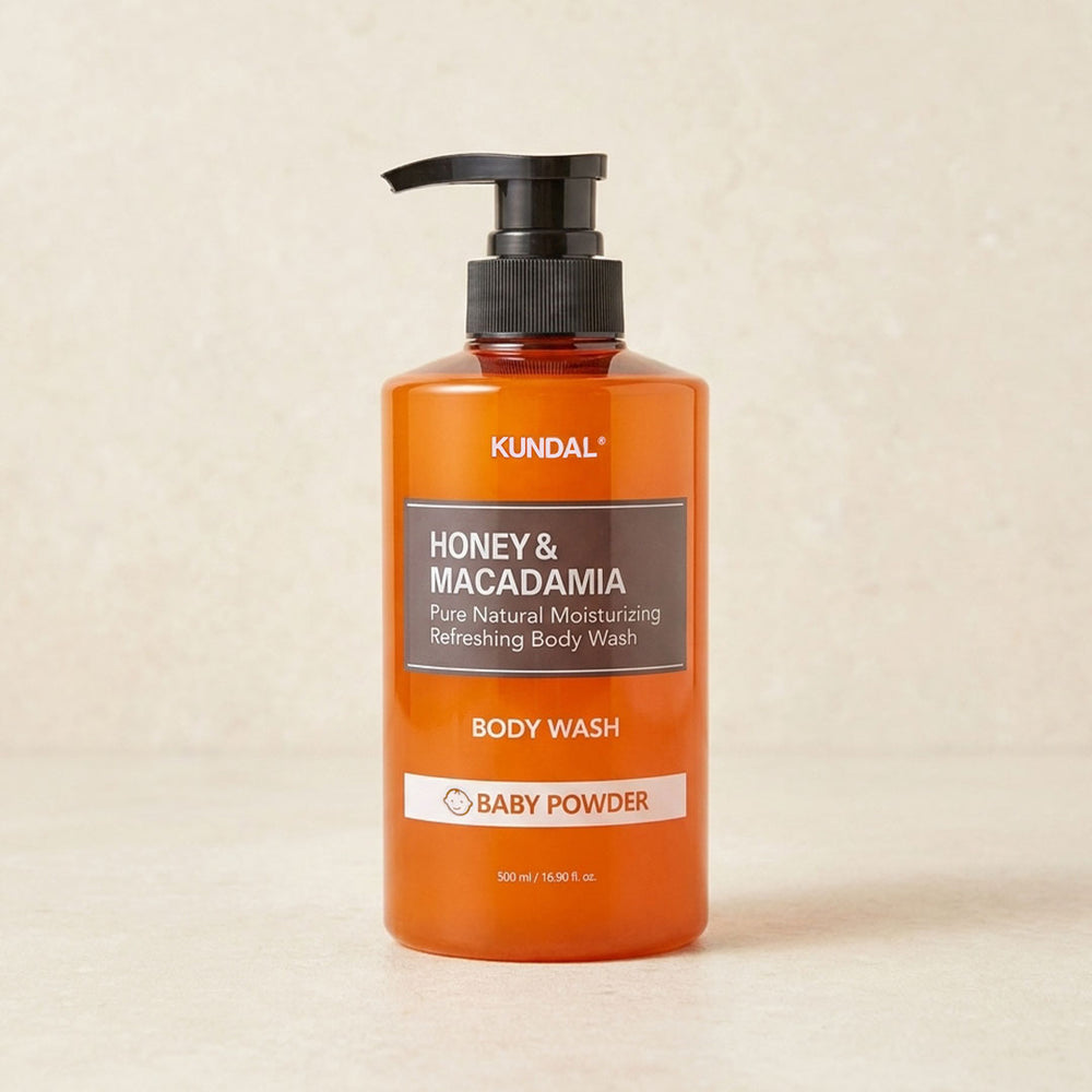 [KUNDAL] Honey & Macadamia Pure Body Wash Baby Powder Scent 500ml
