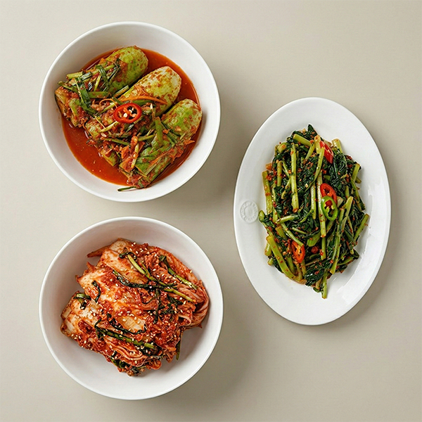 [한국직배송 B] 연천군 미금치 제철 오이소박이 2kg + 열무김치 1kg + 겉절이 1kg