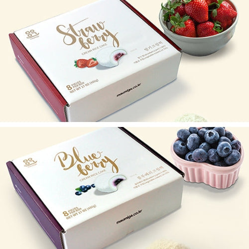 [마음이가] 딸기 크림떡 480g + 블루베리 크림떡 480g (묶음)_타임딜
