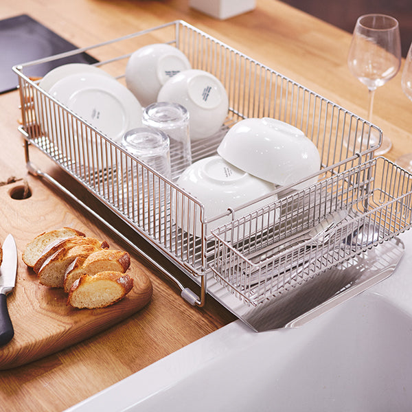 [한국직배송 B] 밧드야 B형 식기건조대 + 세로형 수저통, 컵도마걸이, 행주거치대