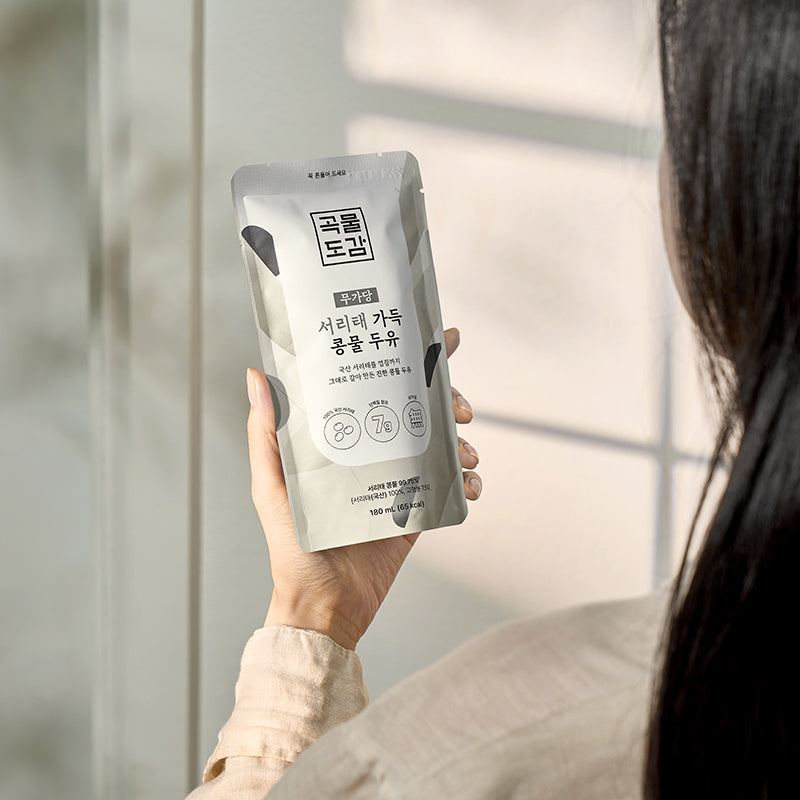 [곡물도감] 서리태 가득 콩물두유 (180ml x 15팩) x 3팩 (묶음)_ 무료배송