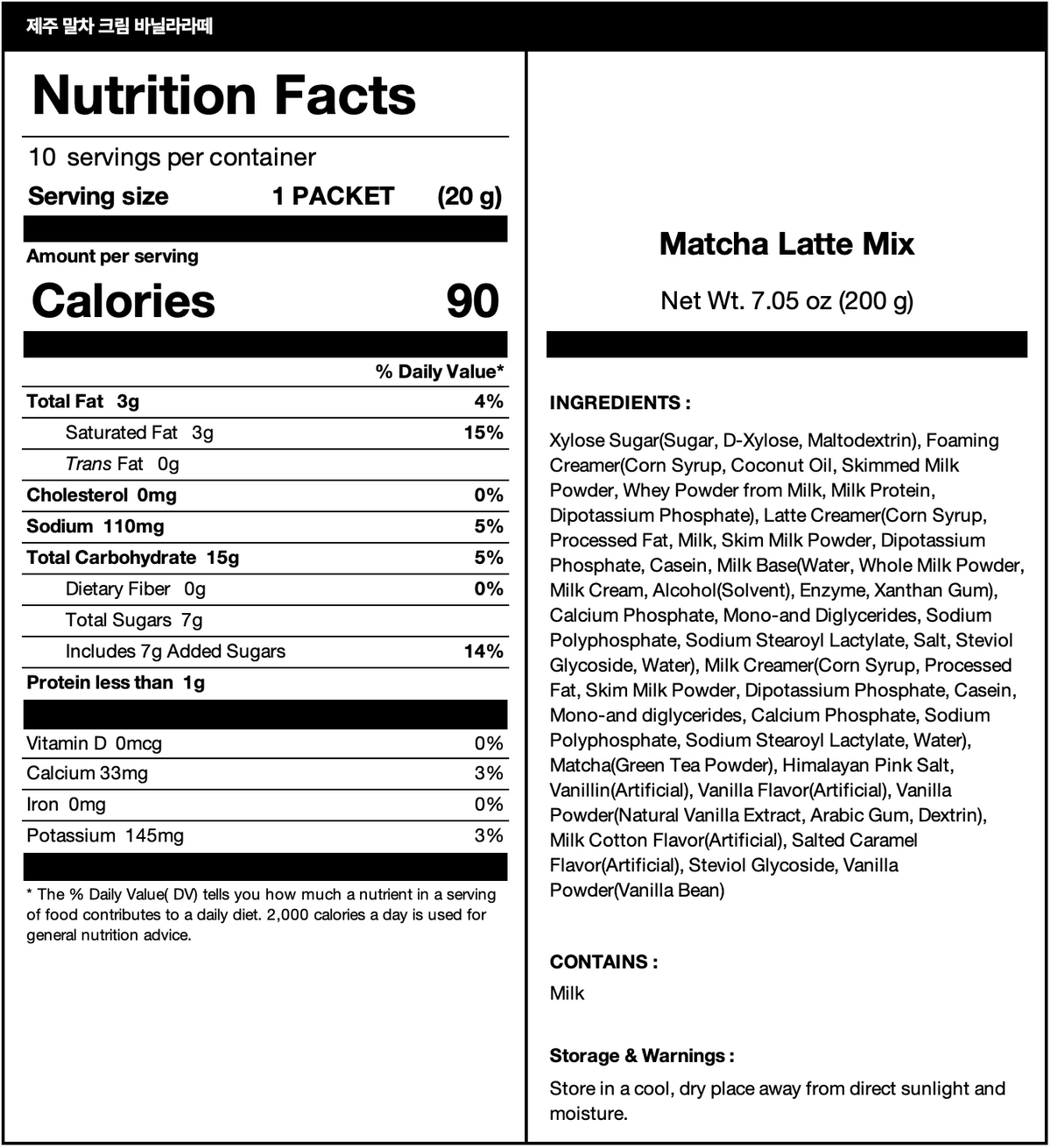  nutrition facts