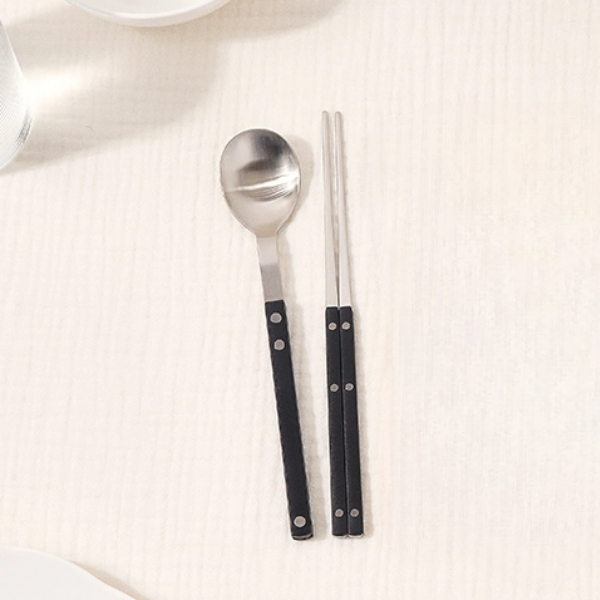 [BOGEN] 쌍띠에 샤틴 수저세트 블랙 (단품)