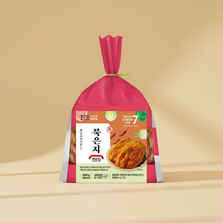 [예소담] 묵은지 900g x 2팩 (묶음)