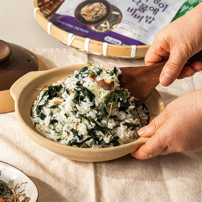 [담우] 열두달 부지깽이 나물에 비벼밥 10.5g x 4팩 (묶음)