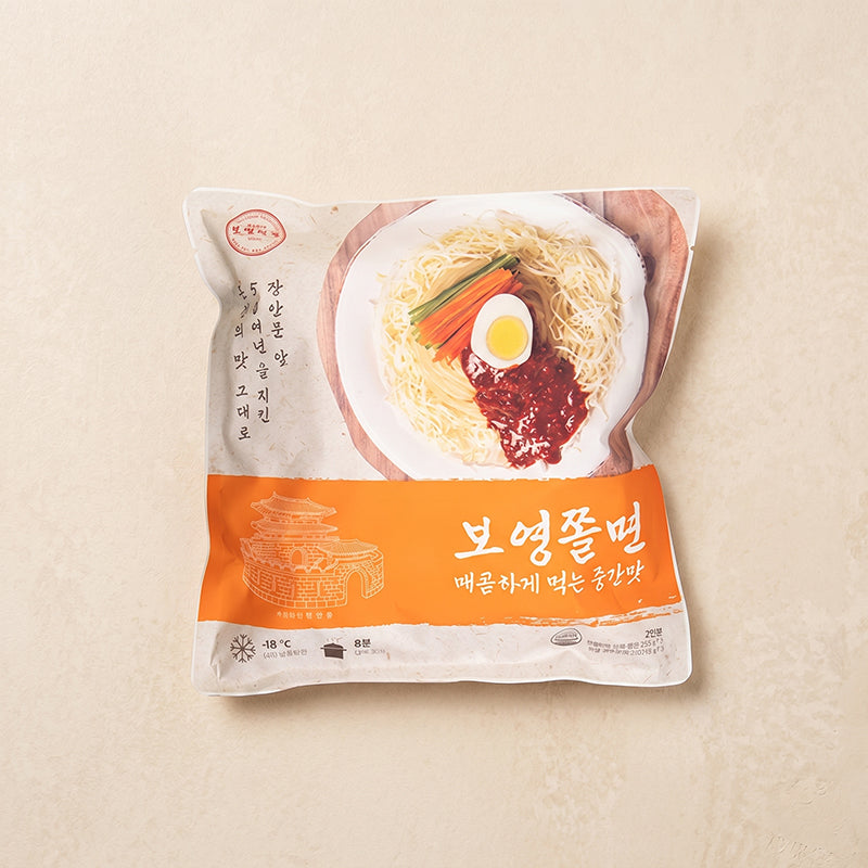 [보영만두] 보영쫄면 중간맛 510g (2인분) x 2팩 (묶음)