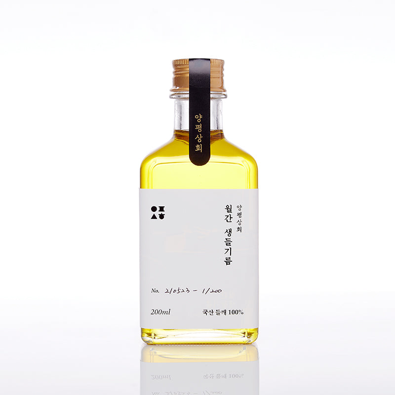 [한국직배송] 양평상회 5종 세트 (생들기름 200ml+참기름 200ml+볶음 들기름 200ml+참깨 90g+들깨가루 180g)