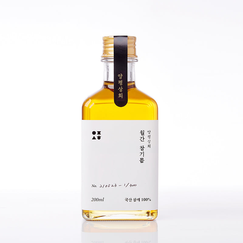 [한국직배송] 양평상회 5종 세트 (생들기름 200ml+참기름 200ml+볶음 들기름 200ml+참깨 90g+들깨가루 180g)